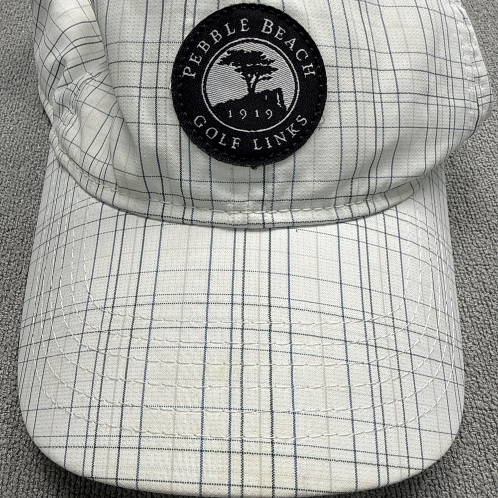LEGENDARY HEADWEAR Pebble Beach Golf Links Baseball Hat Men's Grey Plaid Cap